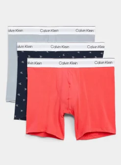 6" grey/navy/red boxer briefs