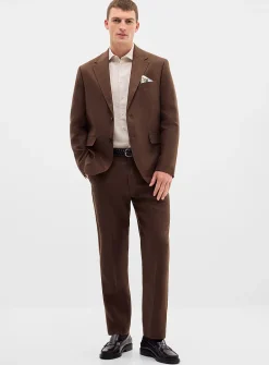 100% linen chocolate pant