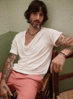 100% linen jersey T-shirt