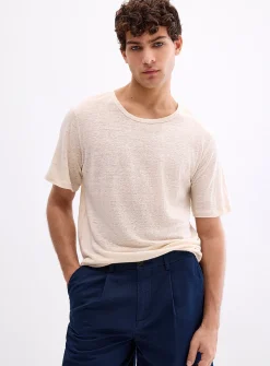 100% linen jersey T-shirt