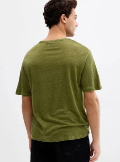 100% linen jersey T-shirt
