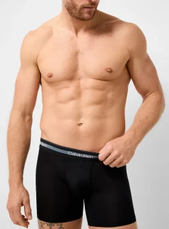 6'' micro mesh black boxer briefs