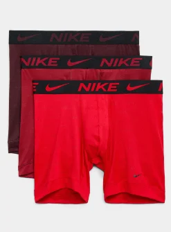 6" micro-perforated red boxer briefs