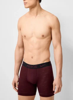 6" micro-perforated red boxer briefs