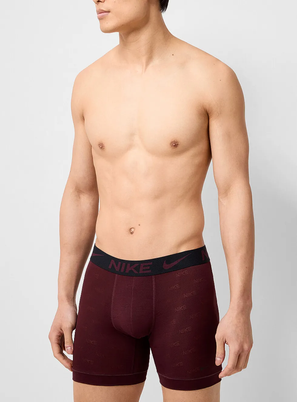6" micro-perforated red boxer briefs