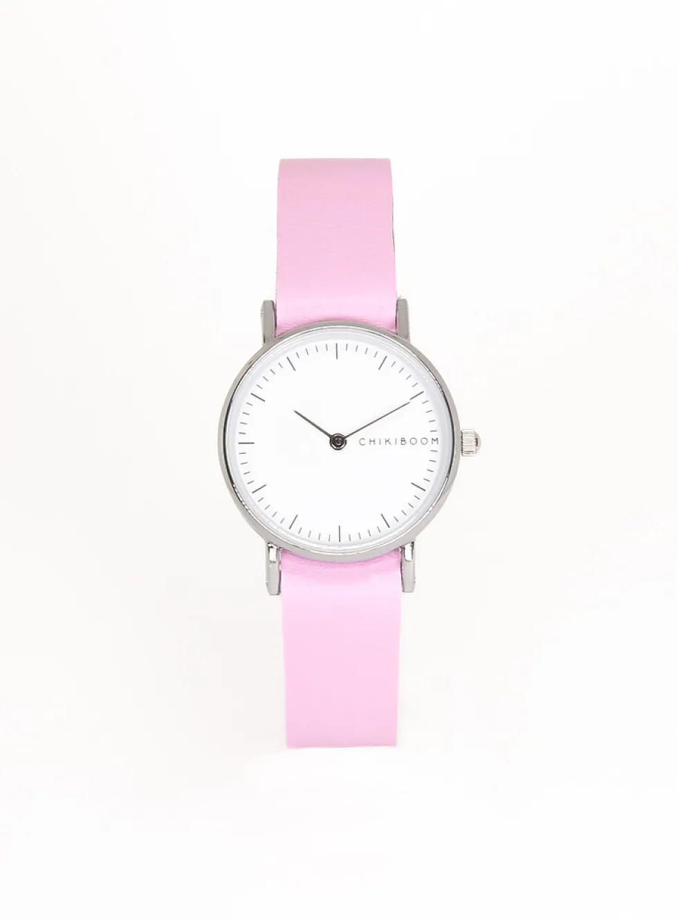 26 mm silver case watch