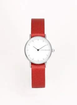 26 mm silver case watch