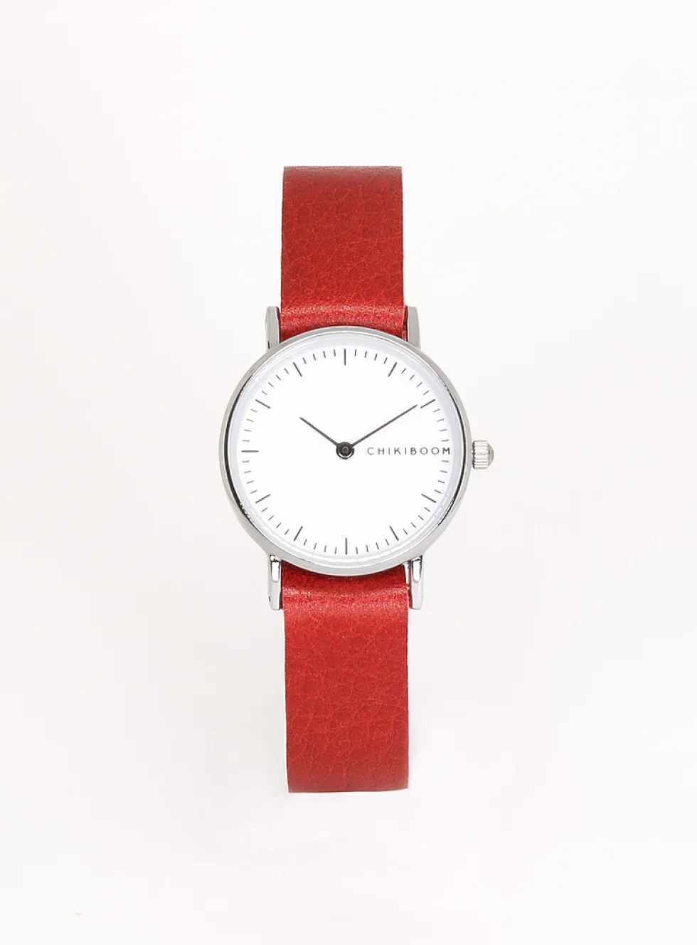 26 mm silver case watch