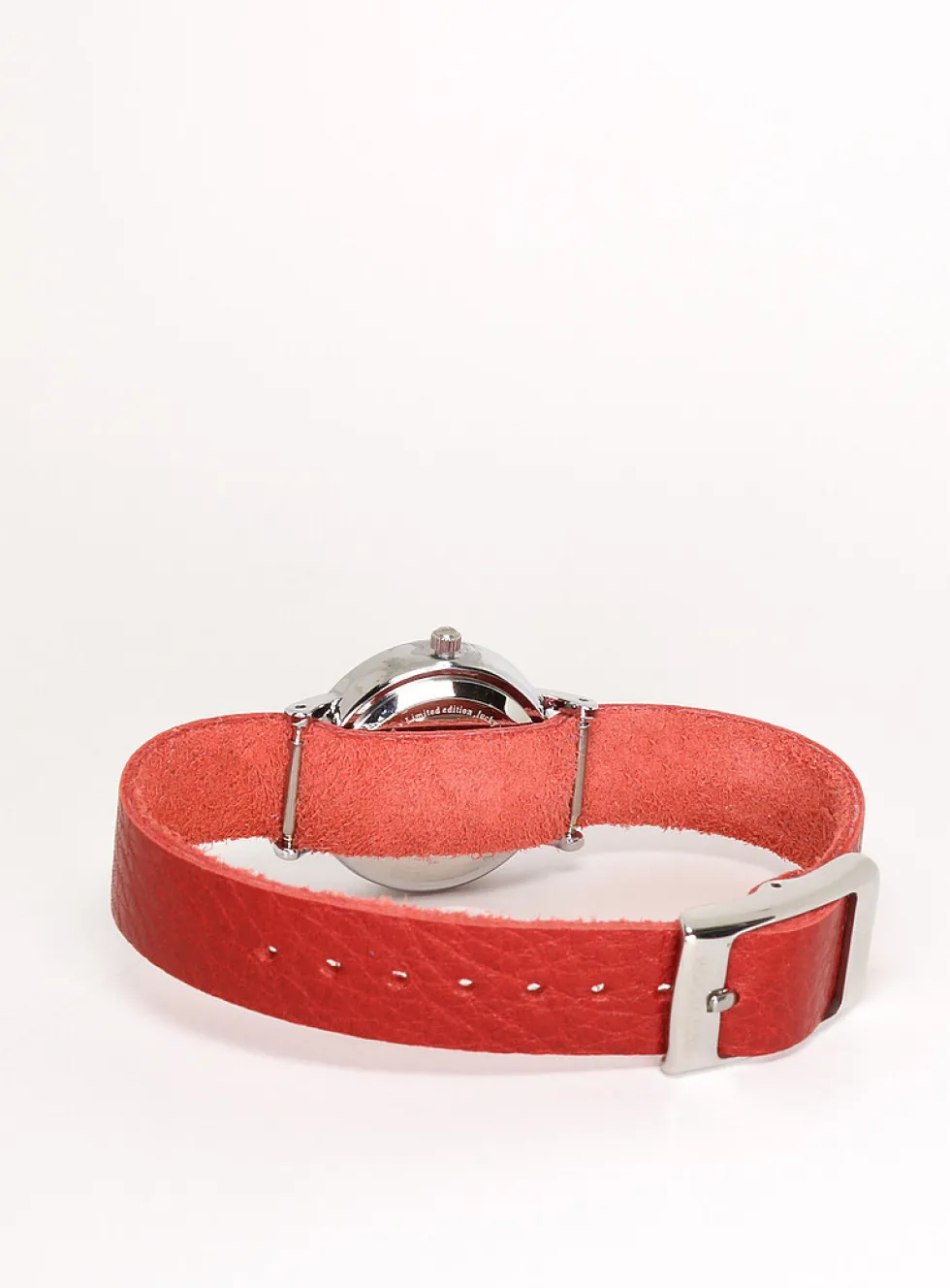26 mm silver case watch