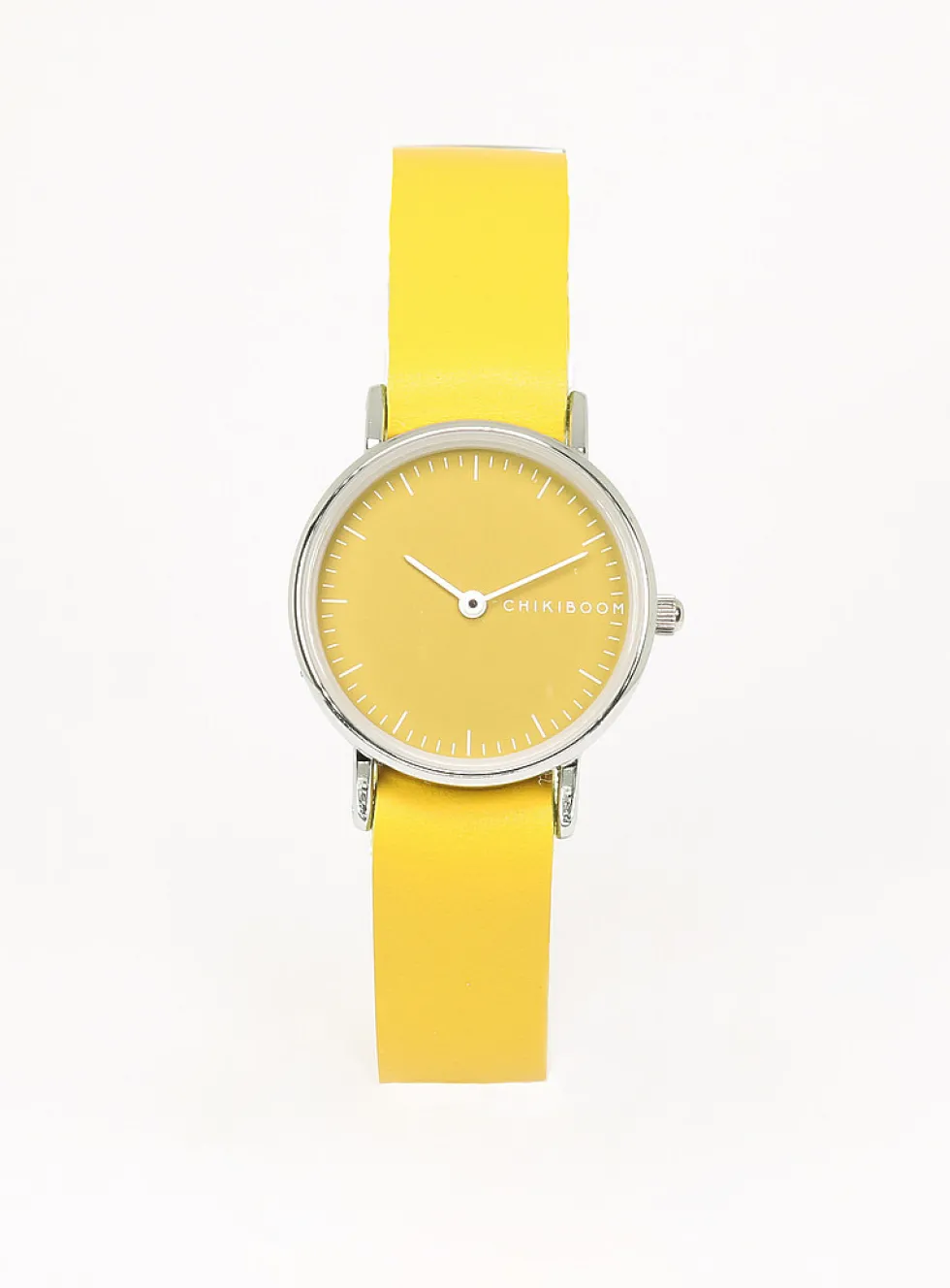 26 mm silver case watch