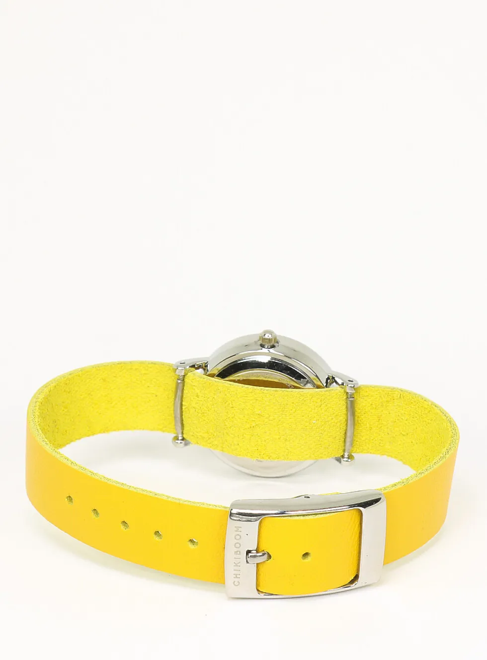 26 mm silver case watch