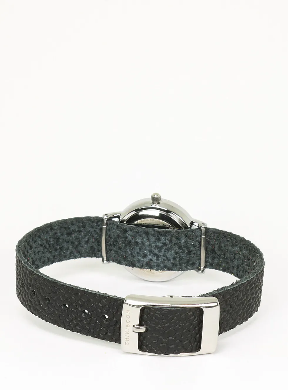 26 mm silver case watch