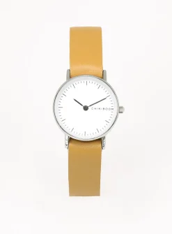 26 mm silver case watch