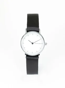 26 mm silver case watch