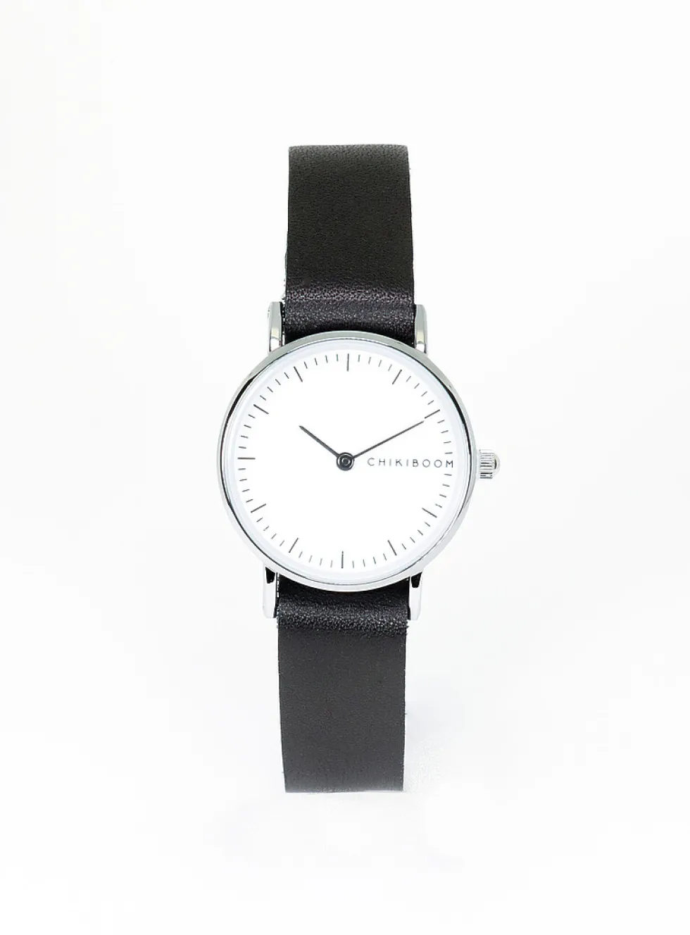 26 mm silver case watch
