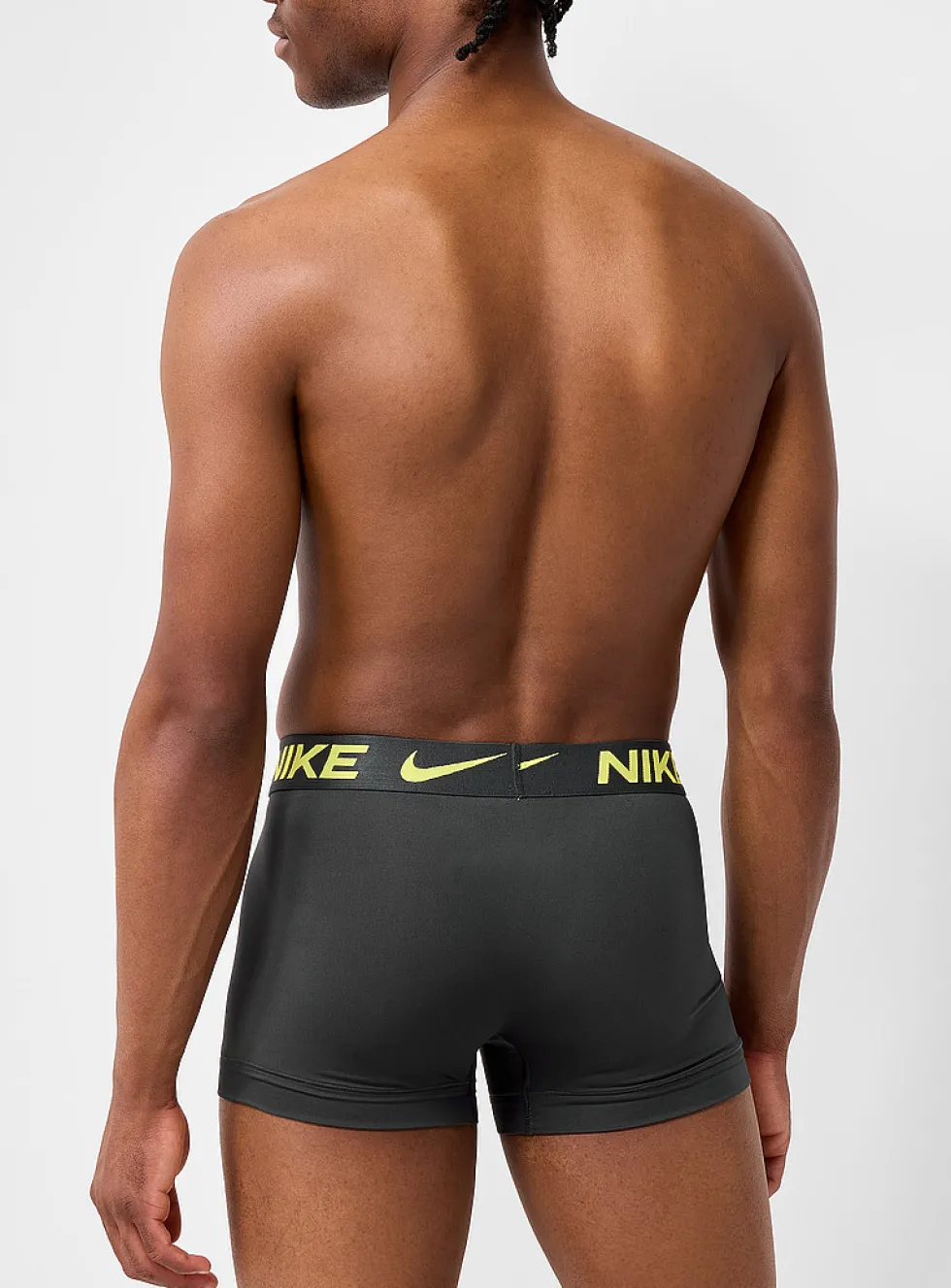 3" neon-yellow logo trunks