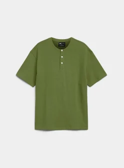 100% organic cotton Henley T-shirt