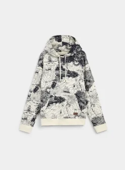 100% organic cotton map hoodie