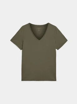 100% organic cotton V-neck T-shirt