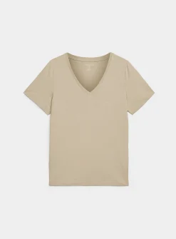 100% organic cotton V-neck T-shirt