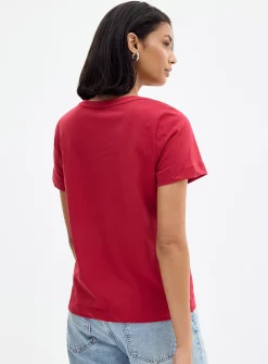 100% organic cotton V-neck T-shirt