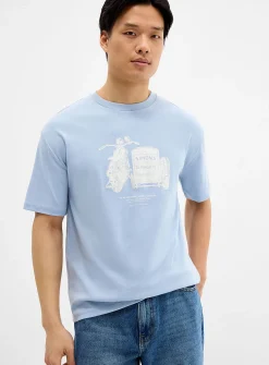 1840 print T-shirt