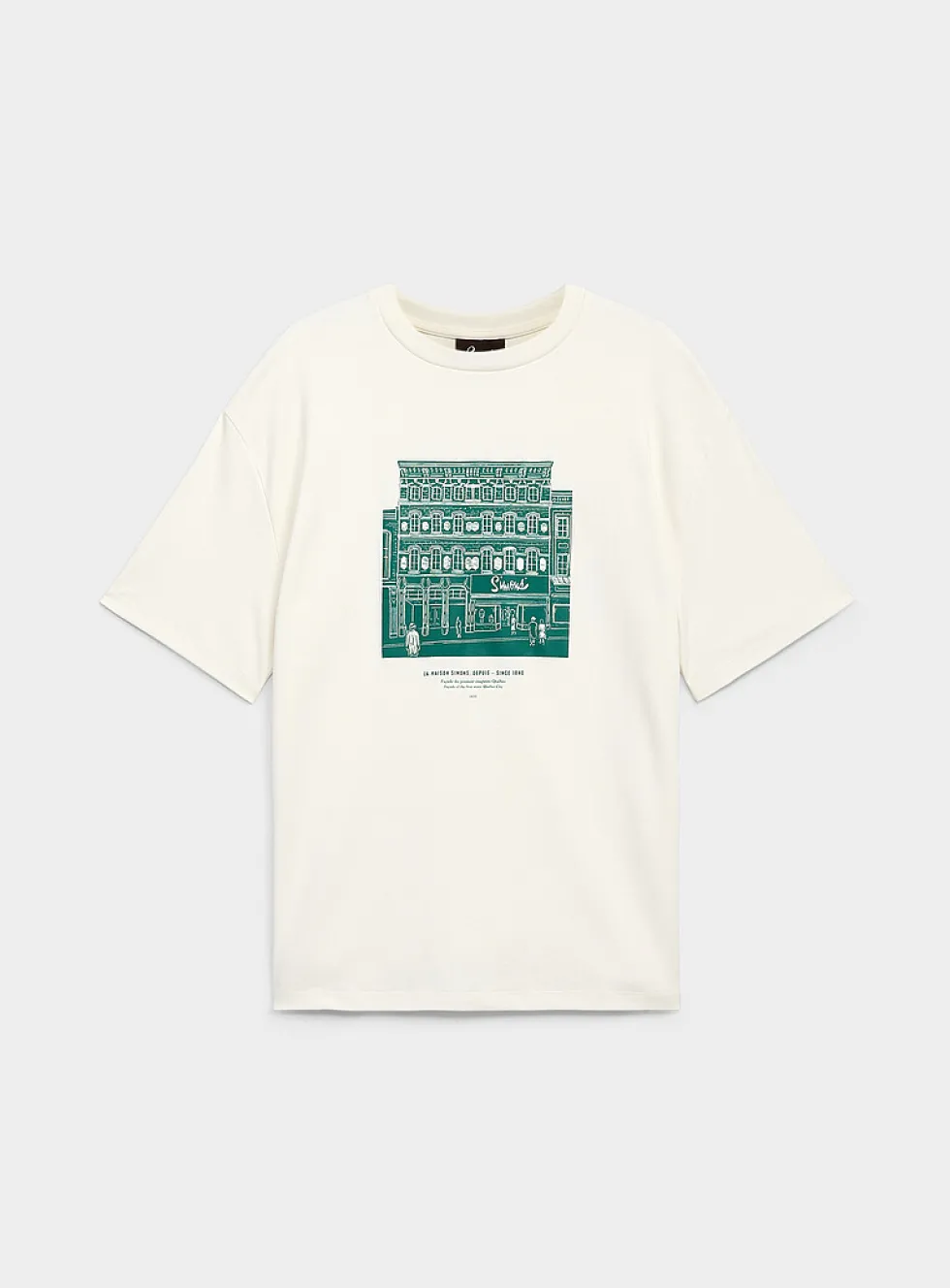 1840 print T-shirt