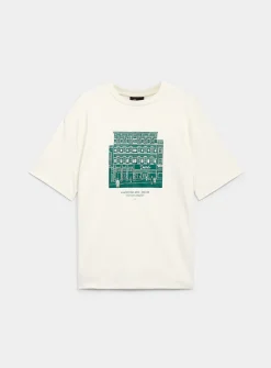 1840 print T-shirt