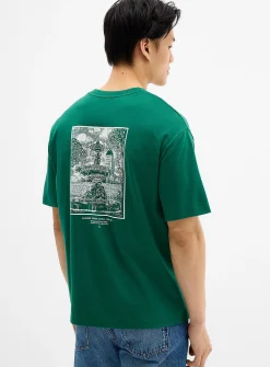 1840 print T-shirt