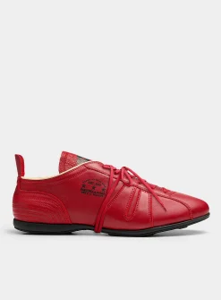 545 red sneakers
