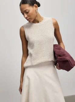100% reprocessed cotton textured sweater vest