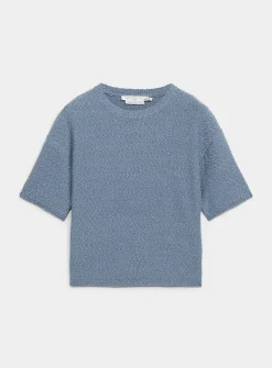 100% reprocessed cotton textured sweater
