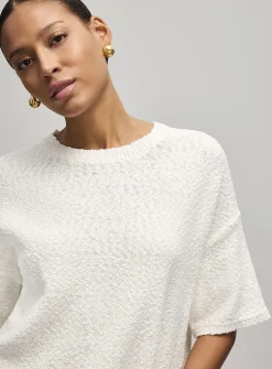 100% reprocessed cotton textured sweater