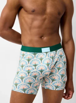 5" retro floral boxer brief