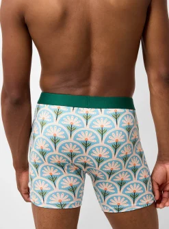 5" retro floral boxer brief