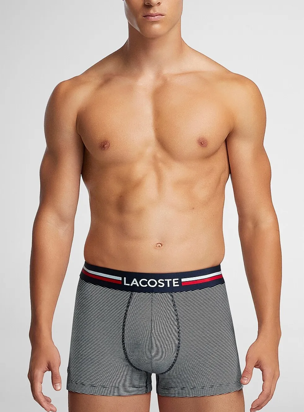 3" retro striped-waist trunk