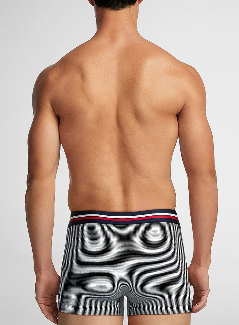 3" retro striped-waist trunk
