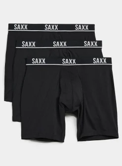 6" solid micro-perforated boxer briefs