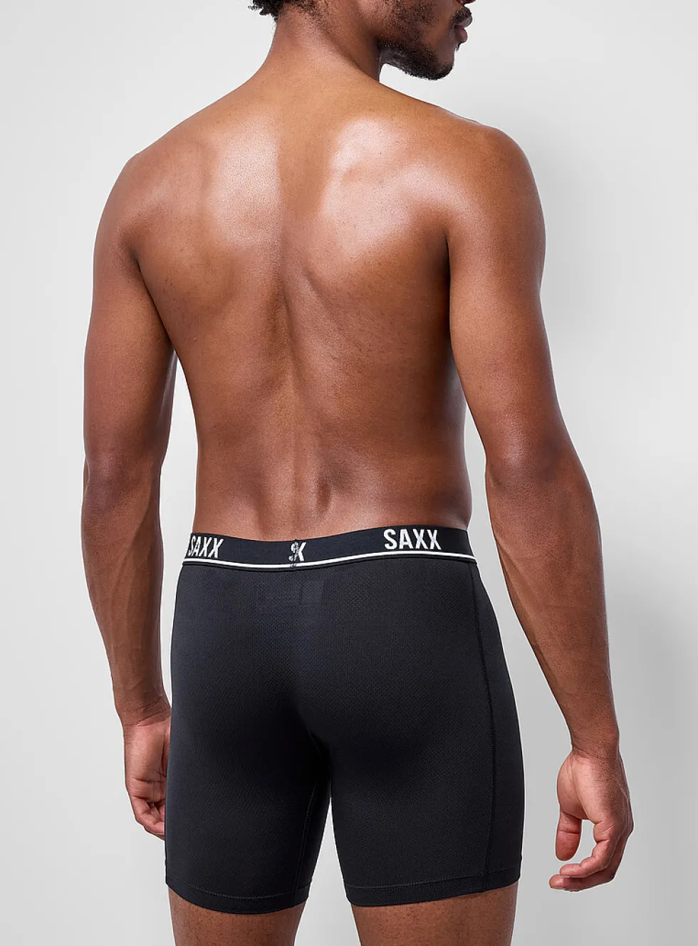 6" solid micro-perforated boxer briefs