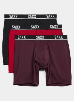 6" solid micro-perforated boxer briefs