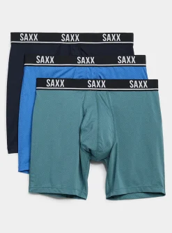 6" solid micro-perforated boxer briefs