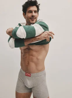 6" stretch ribbed boxer brief