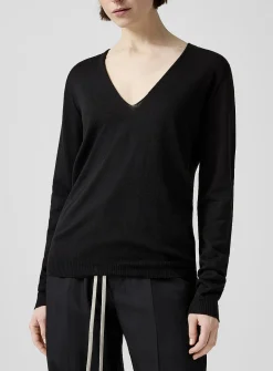 100% virgin wool V-neck sweater