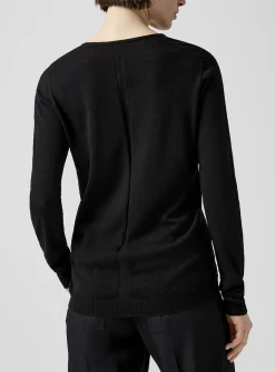 100% virgin wool V-neck sweater