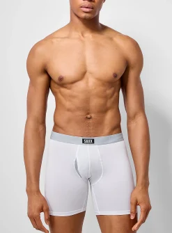 6" white boxer brief