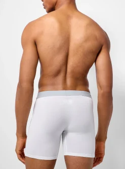 6" white boxer brief