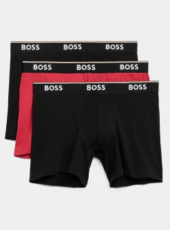 5" white-logo solid boxer briefs