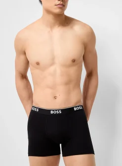 5" white-logo solid boxer briefs