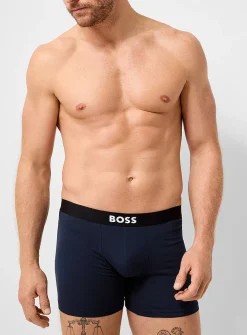 5" white-logo solid boxer brief