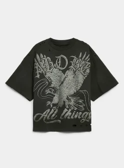 Above All Things distressed graphic T-shirt